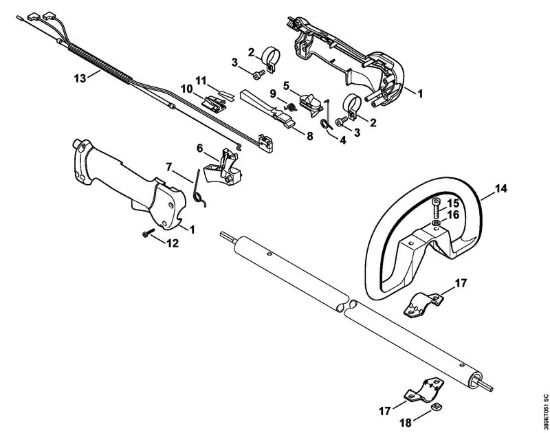 Impugnatura Tosasiepi (HL) HL 75 della marca STIHL