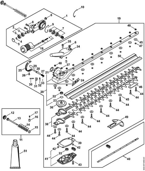 Riduttore ad angolo di 145° regolabile, 600 mm Tosasiepi a batteria (HLA) HLA 135 K della marca STIHL