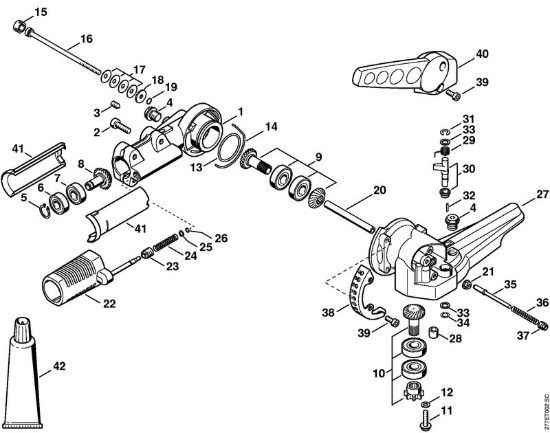 Riduttore ad angolo di 125° regolabile Tosasiepi elettrico (HLE) HLE 71 K della marca STIHL