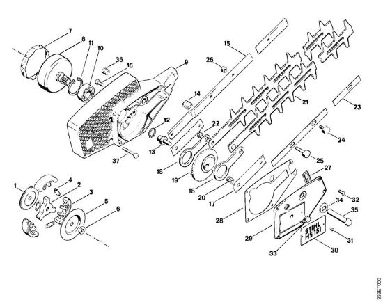 Scatola riduttore, accessori a richiesta Tagliasiepi (HS) HS 151 della marca STIHL