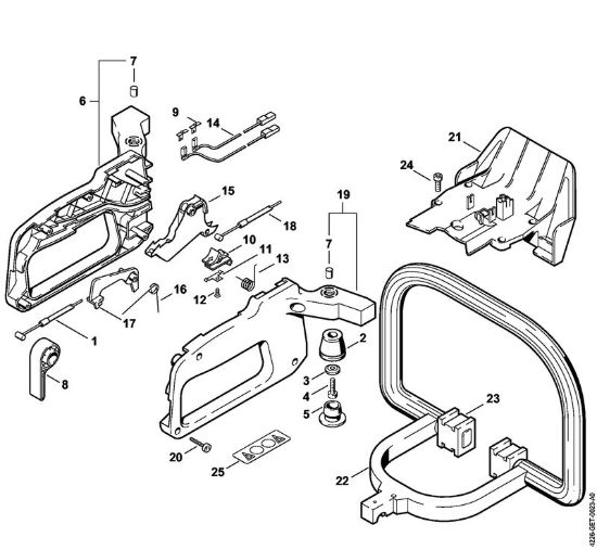 Impugnatura di comando HS 75 Tagliasiepi (HS) HS 75 della marca STIHL