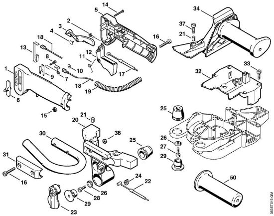 Impugnatura di comando HS 76 Tagliasiepi (HS) HS 76 della marca STIHL