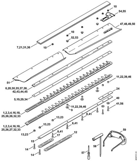 Dispositivo di taglio HS 86 Tagliasiepi (HS) HS 81 T della marca STIHL