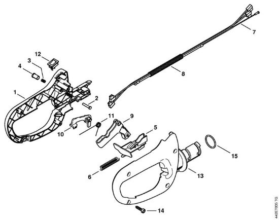 Impugnatura di comando HS 81 Tagliasiepi (HS) HS 81 T della marca STIHL