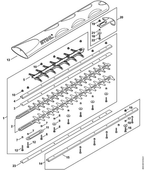 Dispositivo di taglio 600 mm R Tagliasiepi a batteria (HSA) HSA 94 R della marca STIHL