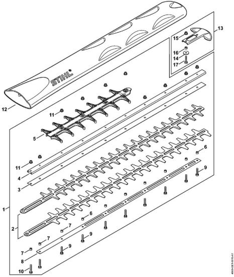 Dispositivo di taglio 750 mm R Tagliasiepi a batteria (HSA) HSA 94 R della marca STIHL