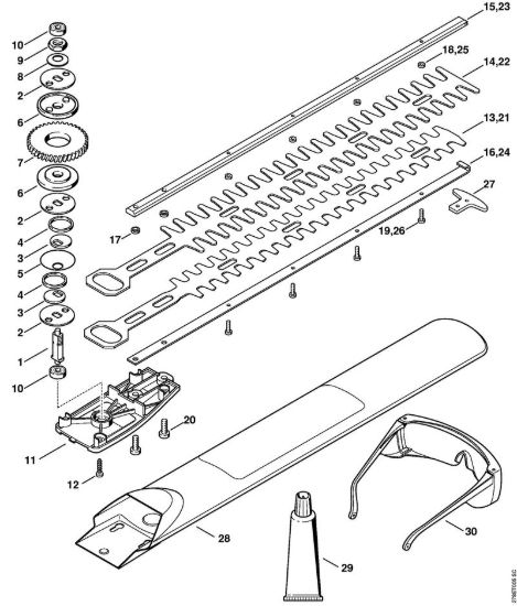 Riduttore, Dispositivo di taglio Tagliasiepi elettriche (HSE) HSE 41 della marca STIHL