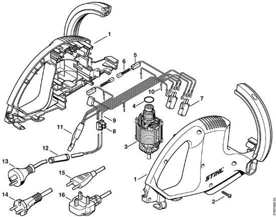 Carcassa motore, elettromotore Tagliasiepi elettriche (HSE) HSE 51 della marca STIHL