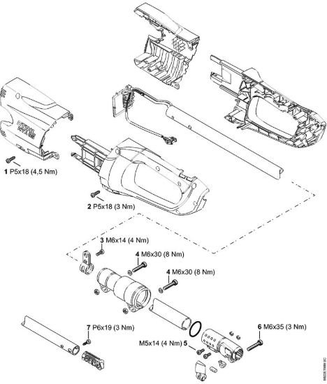 Coppie di serraggio Sramatori lunghi a batteria (HTA) HTA 65 della marca STIHL
