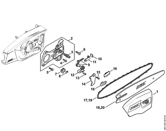 Coperchio rocchetto catena Sramatori lunghi a batteria (HTA) HTA 85 della marca STIHL