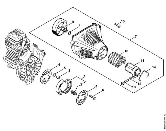 Frizione, carenatura ventola Sramatori telescopici (HT) HT 102 della marca STIHL