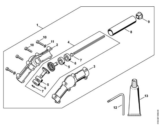 Riduttore angolato Sramatori telescopici (HT) HT 132 della marca STIHL