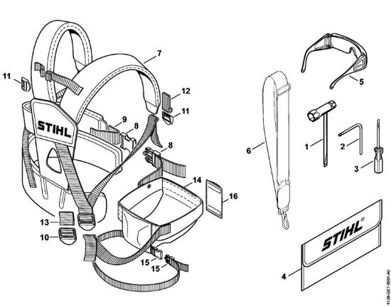 Attrezzi, tracolla doppia Sramatori telescopici (HT) HT 70 della marca STIHL
