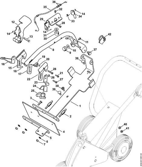 Sede, Comando gas TS 480i, 500i Troncatrici (TS) FW 20 della marca STIHL