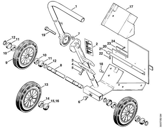 Carrello, dispositivo parafango Troncatrici (TS) TS 360 della marca STIHL