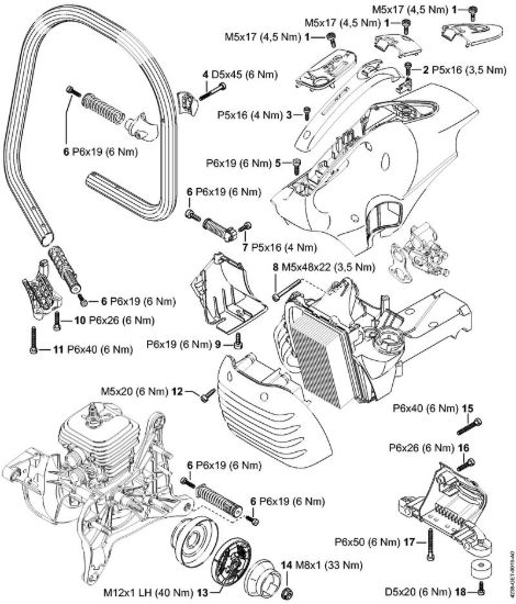 Coppie di serraggio Troncatrici (TS) TS 410-A della marca STIHL