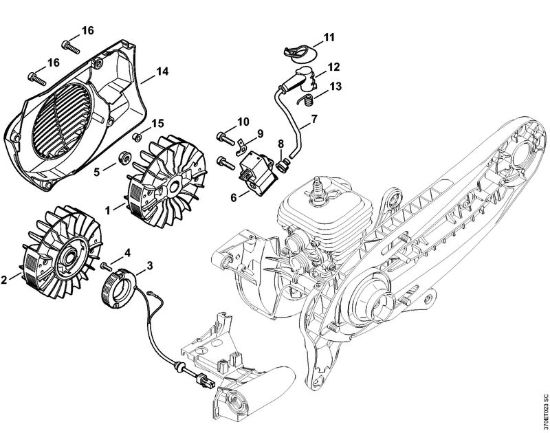 Impianto di accesione Troncatrici (TS) TS 420-A della marca STIHL