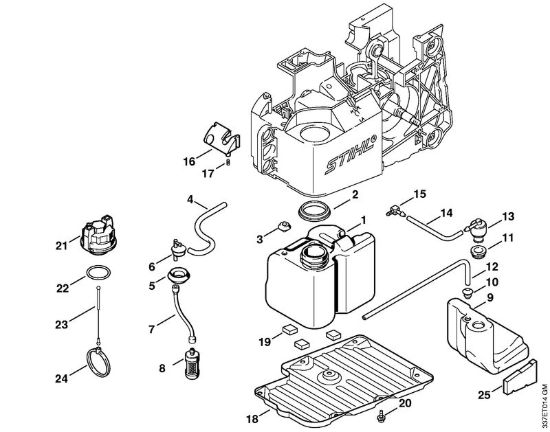 Serbatoio carburante, Sfiato serbatoio Troncatrici (TS) TS 460 della marca STIHL