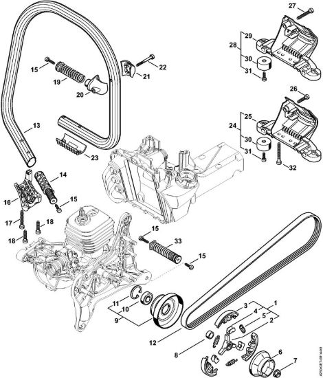 Frizione, Manico tubolare Troncatrici (TS) TS 500i-A della marca STIHL