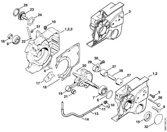 Carter albero a gomito Troncatrici (TS) TS 510 della marca STIHL