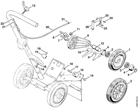Delimit. prof. di taglio, carrello di guida Troncatrici (TS) TS 760 della marca STIHL