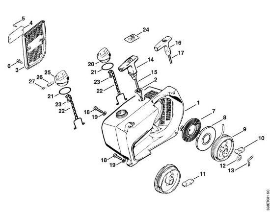 Dispositivo di avviamento Troncatrici (TS) TS 760 della marca STIHL