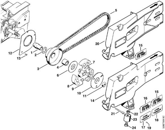 Frizino, raccordo Troncatrici (TS) TS 760 della marca STIHL