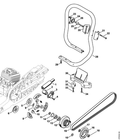 Tenditore, Frizione Troncatrici (TS) TS 800-Z della marca STIHL