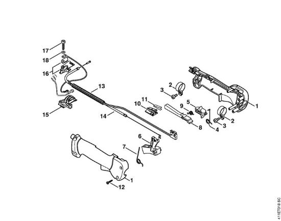 Impugnatura di comando Apparecchi speciali (PC, SP, MC) SP 200 della marca STIHL