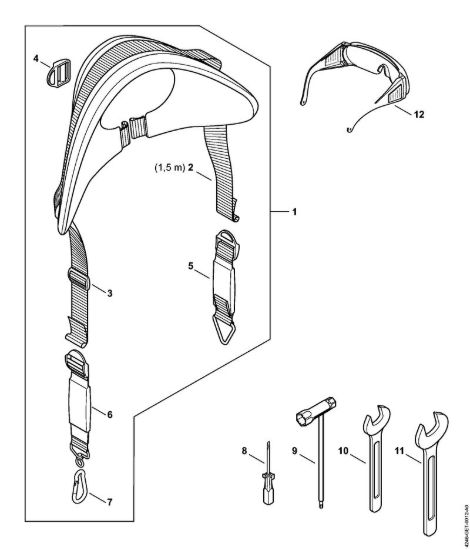 Tracolla, Attrezzi, Accessori a richiesta Apparecchi speciali (PC, SP, MC) SP 401 della marca STIHL