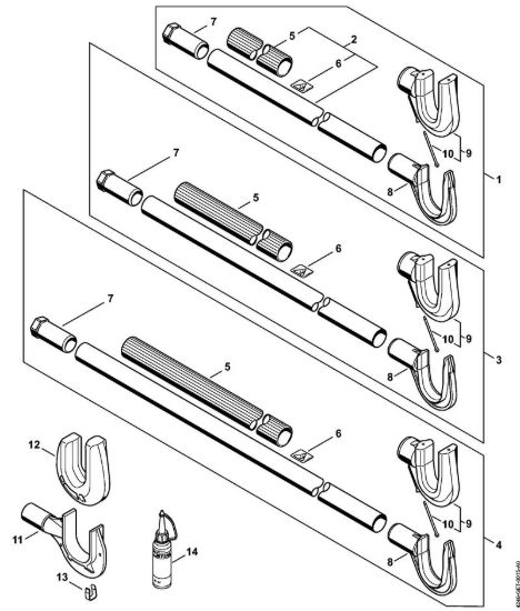 Stelo Apparecchi speciali (PC, SP, MC) SP 481 della marca STIHL