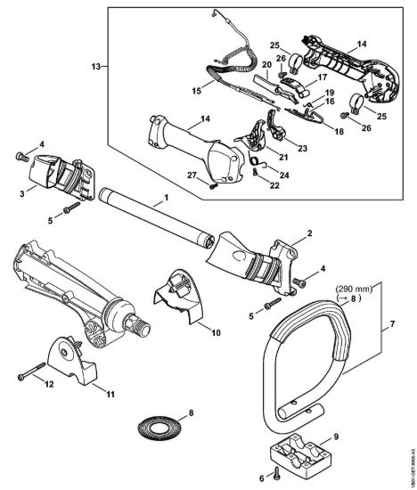 Impugnatura, Impugnatura di comando Apparecchi speciali (PC, SP, MC) SP 482 della marca STIHL