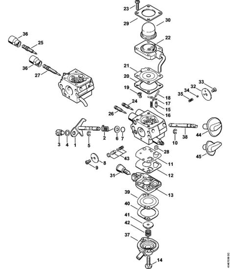 Carburatore C1Q-S177, C1Q-S171, C1Q-S174, C1Q-S131 Apparecchi speciali (PC, SP, MC) SP 90 T della marca STIHL