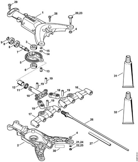 Riduttore, Rastrello Apparecchi speciali (PC, SP, MC) SP 90 T della marca STIHL