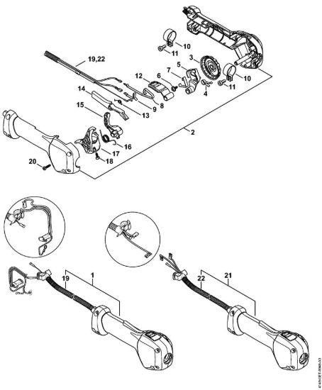 Impugnatura di comando Apparecchi speciali (PC, SP, MC) SP 92 TC-E della marca STIHL