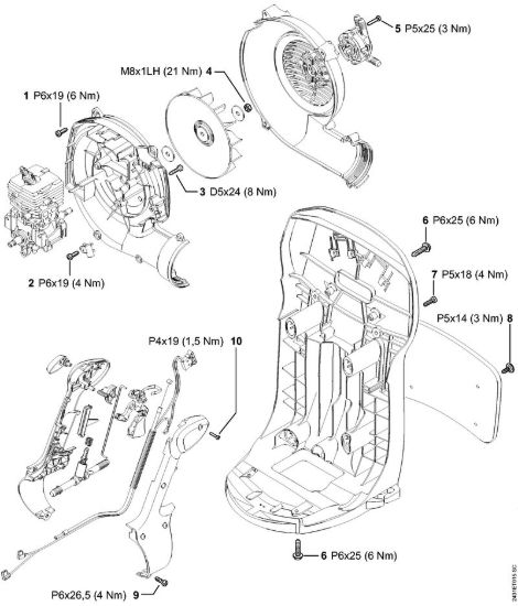 Coppie di serraggio Atomizzatori (SR) SR 200 della marca STIHL