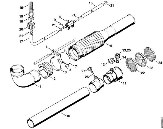Tubo a soffietto, ugello ULV Atomizzatori (SR) SR 400 della marca STIHL
