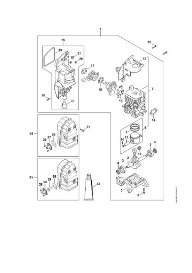 Picture of Albero a gomito, Cilindro, silenziatore SR 430