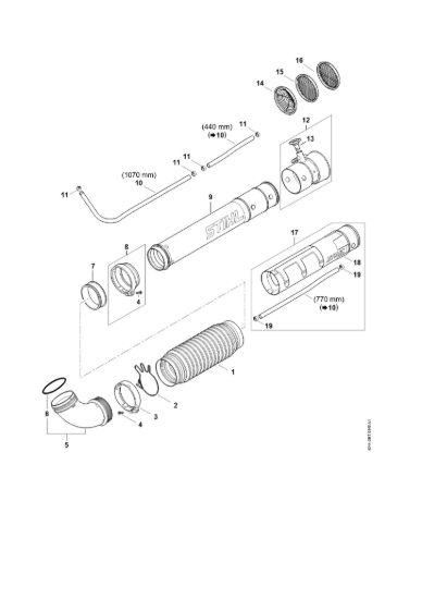 Picture of Tubo a soffietto, Tubo soffiatore SR 430