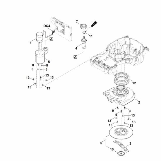 Picture of D - Regolazione altezza apparato di taglio RMI 422.2 PC