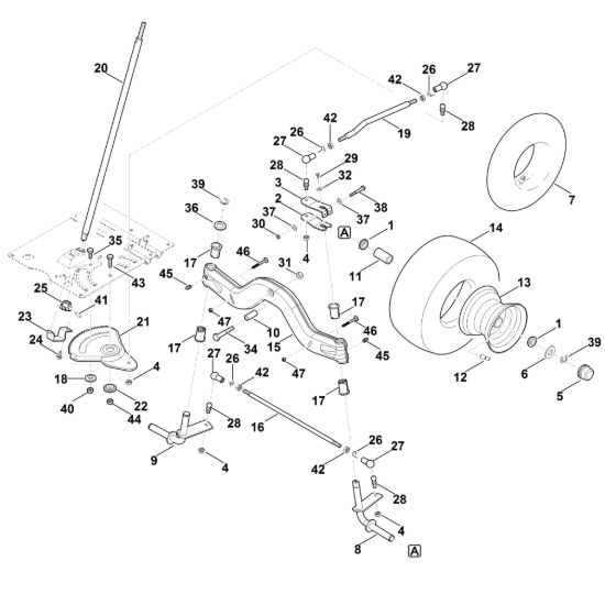 Picture of E - Sterzo, ruota anteriore RT 4097.0 SX