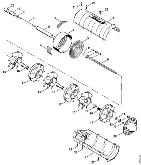 Carter soffiatore, stelo Attrezzi di applicazione (-KM) BG-KM della marca STIHL