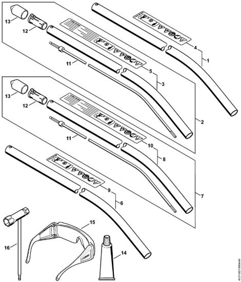 FCB-KM Stelo Attrezzi di applicazione (-KM) FCB-KM - 4137 della marca STIHL