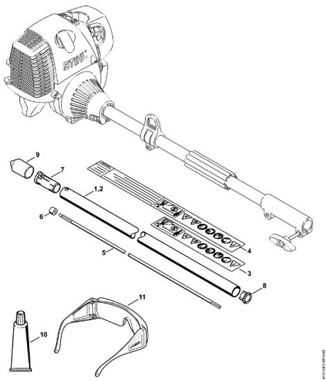 Stelo Attrezzi di applicazione (-KM) FS-KM - 4180 della marca STIHL