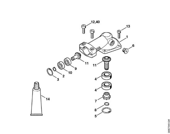 Riduttore angolato 0° Attrezzi di applicazione (-KM) HL-KM 0° della marca STIHL