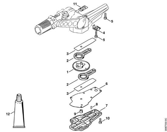 Riduttore lama a 135° regolabile Attrezzi di applicazione (-KM) HL-KM 135° della marca STIHL