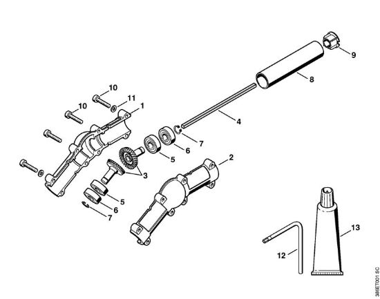 Riduttore angolato Attrezzi di applicazione (-KM) HT-KM della marca STIHL