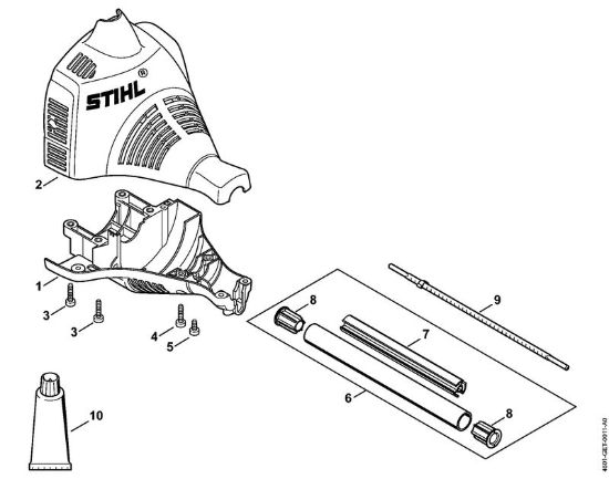Carcassa motore, Stelo MultiMotore (MM) MM 55 della marca STIHL