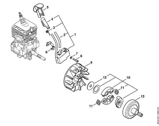 Impianto di accesione, Frizione MultiMotore (MM) MM 56 della marca STIHL