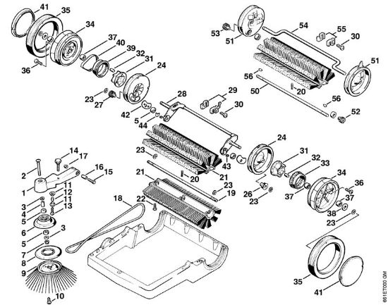 Spazzola, ruota Spazzatrici (KG) BM 500 della marca STIHL